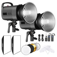 Neewer 600w Strobe Flash Lighting Kit 2s101 300w 5600k Dimmable Monolight