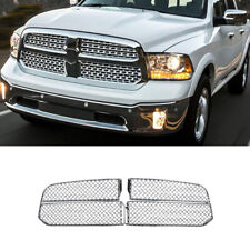 Fits 2013-2018 Dodge Ram 1500 Chrome Grill Overlay Grille Covers Insert Taped On