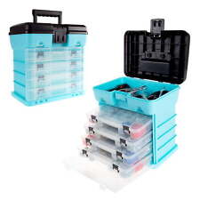 Storage Tool Box-durable Organizer Utility Box-4 Drawers 19 Compartments Each