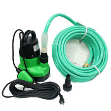 1-14hp Submersible Sump Pump 50ft Garden Hose For Dirty Water Pool Pond Drain