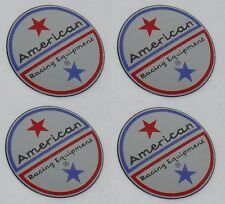 4 Set American Racing Vintage Wheel Rim Center Cap Sticker Logo 1.5 Dia 36mm