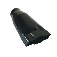 Exhaust Tip 4.75 Outlet 9.00 Long 2.25 Inlet Chevy Black Bowtie Stainless Wes