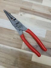 New Snap On Ln47acf 9 Needle Noseslip-joint Combo Red Handle Soft Grip Pliers