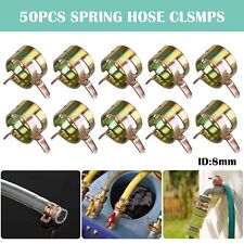 50pcs 8mm 516 Spring Clip Fuel Oil Line Silicone Vacuum Hose Clamp
