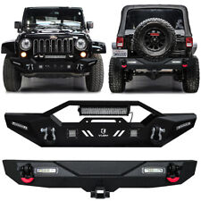 Vijay Fit 2007-2018 Jeep Wrangler Jk Front Or Rear Bumper With D-ring And Lights