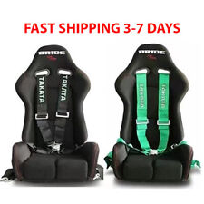 New Takata Racing Seat Belt Harness 4 Point Snap-on 3 Cam Lock Universal Black