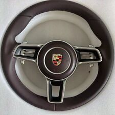 Brown Leather Porsche Steering Wheel991.2 911caymanboxstermacancayenne.