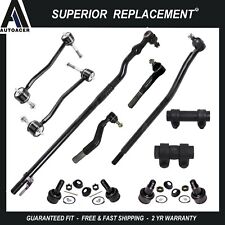 12pc Front Drag Link Ball Joint Sway Bar End Link Tie Rods For Ford F-250 F-350