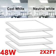 1-12pcs 2x2ft Led Panel Light 48w Drop Ceiling Troffer Flat Fixtures Home Lights