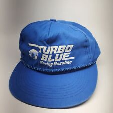 Turbo Blue Racing Gasoline Trucker Hat Braid Rope Cap Snapback Vintage Usa