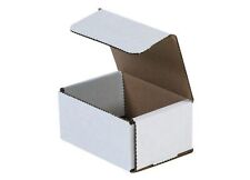 Pick Quantity 1-650 4x3x2 White Corrugated Mailer Small Folding Box Light Ship