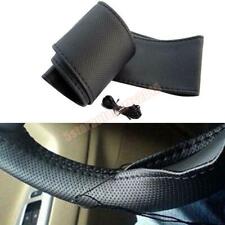 Diy Pu Leather Steering Wheel Cover Needle Thread Auto Accessories 15 Black Us
