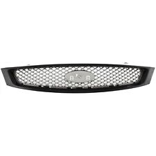 Grille For 2005-2007 Ford Focus Black Shell W Gray Insert Plastic
