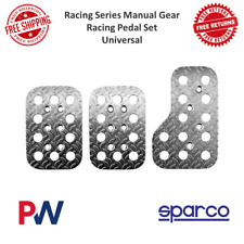 Sparco Race Pedal Pads Set Brake Clutch Lightweight Aluminum Bolt-on Universal