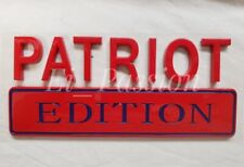 Patriot Edition Red Blue Fit All Cars Trucks Logo Emblem Quality Exterior Decal