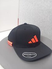 Adidas 3 Stripe Life Snapback Black Turbo Pink Hat Cap Adjustable Adult One Size
