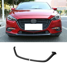 For Mazda 3 Axela 2017-2018 Bright Black Front Grille Grill Strips Cover Trim 2x