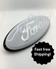 White Chrome For Ford F150 Front Grille Tailgate Exporer Edge Emblem 9 Inch