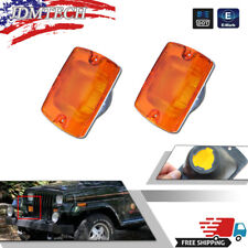 2x Front Turn Signal Parking Lamp Housings For Jeep Wrangler Yj 1987-95 56001378