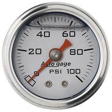 Auto Meter 2180 1-12 Autogage Fuel Pressure Gauge 0-100psi Silver