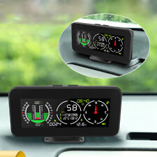 Car Digital Gps Speedometer Hud Gauge 4x4 Inclinometer Compass Slope Meter Level