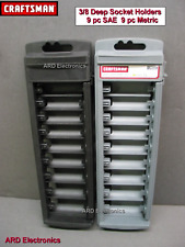 Craftsman Empty Cases 9 Pc Sae 9 Pc Mm Deep 38 Drive Socket Set Cases New 18
