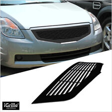 For 2007-2009 Nissan Altima Coupe Main Upper Stainless Steel Black Billet Grille