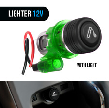 12v Car Cigarette Lighter With Light Socket Plug Connector Adapter Power Source