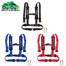 4 Point Racing Harness Safety Seat Belt Buckle 2 Strap With Ultra Shoulder Pad