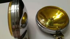 Pair Of 6in Round Yellow Fog Lights Retro Vw Awd 44 4wd Dune Buggy Truck Bug Mg