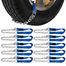 10 Packs Universal Tire Snow Chains For Car Truck Suv Rv Anti-skid Emergency