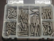150pc Gm 8 W6 Phillips Oval Head Stainless Garnish Moulding Screws Assortment