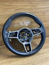  Oem 2015 - 2023 Porsche Macan Steering Wheel Paddle Shifters Black Note 