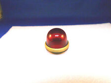 Ms17374-2 Red Glass Lens Light W Gasket Brass Frame New Old Stock