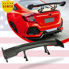 Gt Style Universal Rear Trunk Spoiler Adjustable Racing Tail Wing Carbon Fiber
