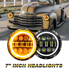 Fit Chevy Pickup Truck3100 Pair 7 Inch Car Headlight Parts Round Hilo Beam