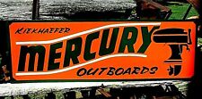 36 Vintage Hand Painted Mercury Outboard Motors Boat Shop Sign Fishing Gas Oil