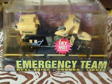1991 Emergency Team The Motorcycle Police With Voice Sound Lights 1991 Vintage