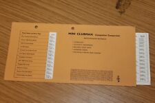 British Leyland Mini Clubman Competitior Comparison Card Selling Points