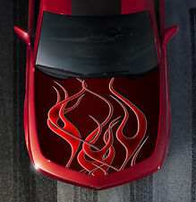 H39 Fire Flames Tribal Hood Wrap Wraps Decal Sticker Tint Vinyl Image Graphic