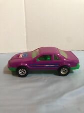 Vintage Tootsie Toy 1987 Ford Thunderbird Turbo Coupe Plastic Purple Car Upst