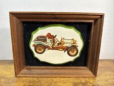 Vintage Antique Framed Car Plaque 8.5x6.5