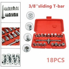 18pc Oil Drain Plug Sump Tool 38 Wrench Socket Key Set Gearbox Removal Tool
