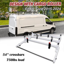 54 3 Bar Ladder Roof Rack W Cargo Roller For 2015-2024 Ford Transit Cargo Van