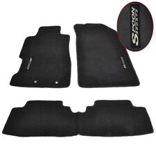 For 01-05 Honda Civic 4dr 2dr Black Anti-slip Floor Mats Nylon Carpets W Spoon
