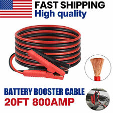Heavy Duty 4 Gauge 800 Amp 2x13 Ft Battery Booster Cable Emergency Power Jumper