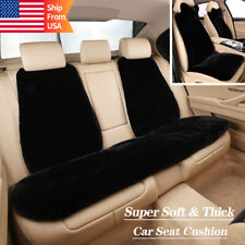 Soft Faux Sheepskin Fur Car Seat Cover Warm Full Car Seat Case 2 Front1 Rear