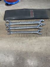 Vintage Craftsman 9 4433 Sae 3pc 6 Point Flare Nut Wrench Set -v- Series