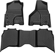 All Weather Floor Mats Liners For Dodge Ram 1500 2009-2018 Crew Cab Tpe Rubber
