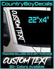 Custom Text 22 Windshield Vinyl Decal Sticker Jdm Diesel Truck Car Turbo Boost